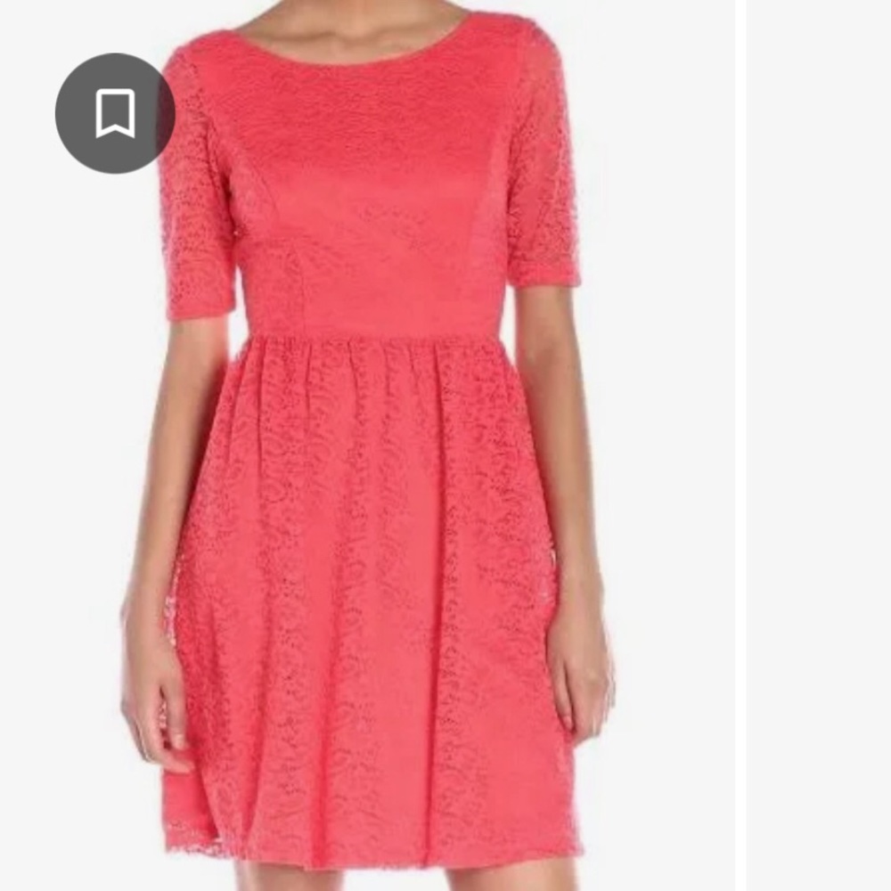 NWT Jessica Simpson orange lace overlay dress size 8